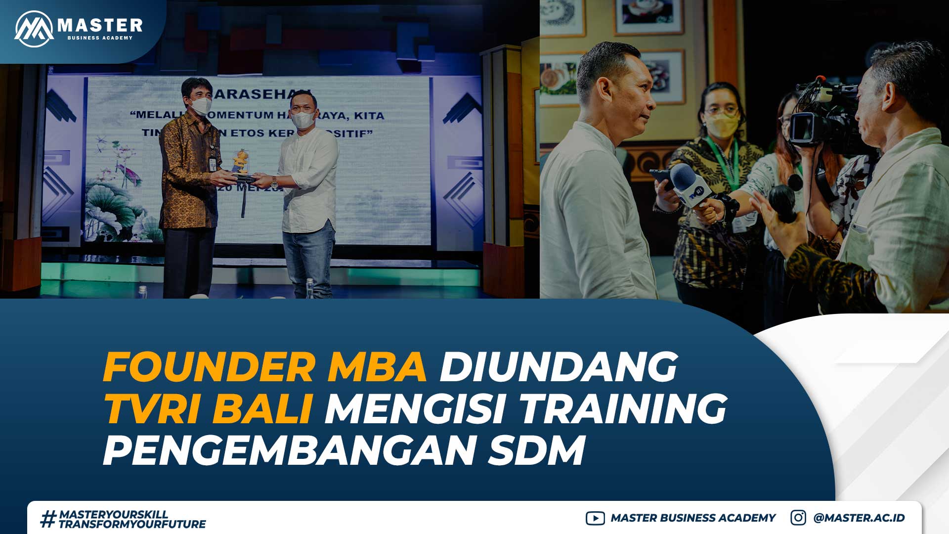 Founder MBA Diundang TVRI Bali Mengisi Training Pengembangan SDM